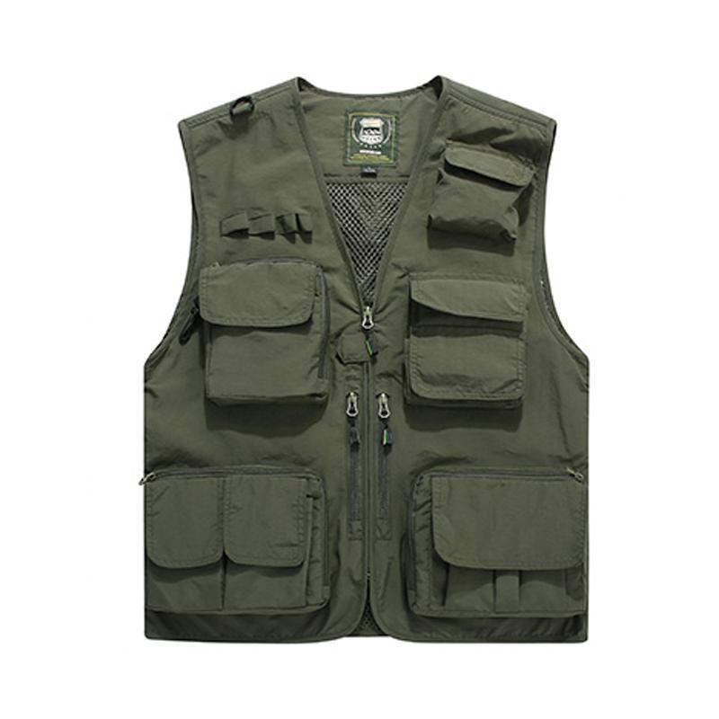 Outdoor Lightweight Mesh Fabric Vest with 16 Pockets